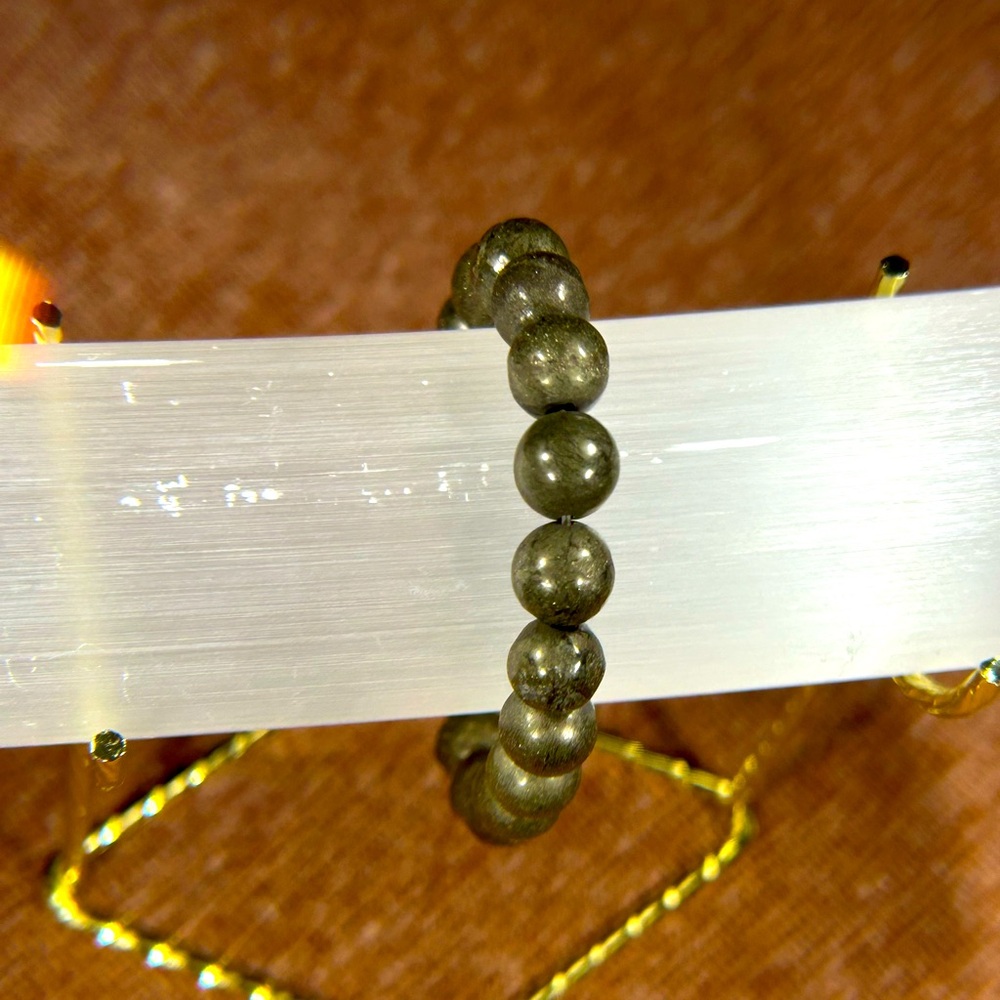 Pyrite beaded bracelet
